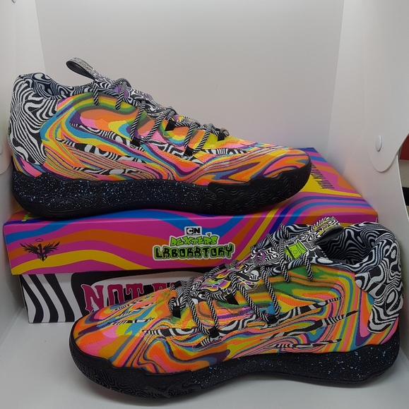 Puma Other - NWB Puma MB 03 Dexter Laboratory Poison Pink Fluro Orange Shoes Sz 10.5